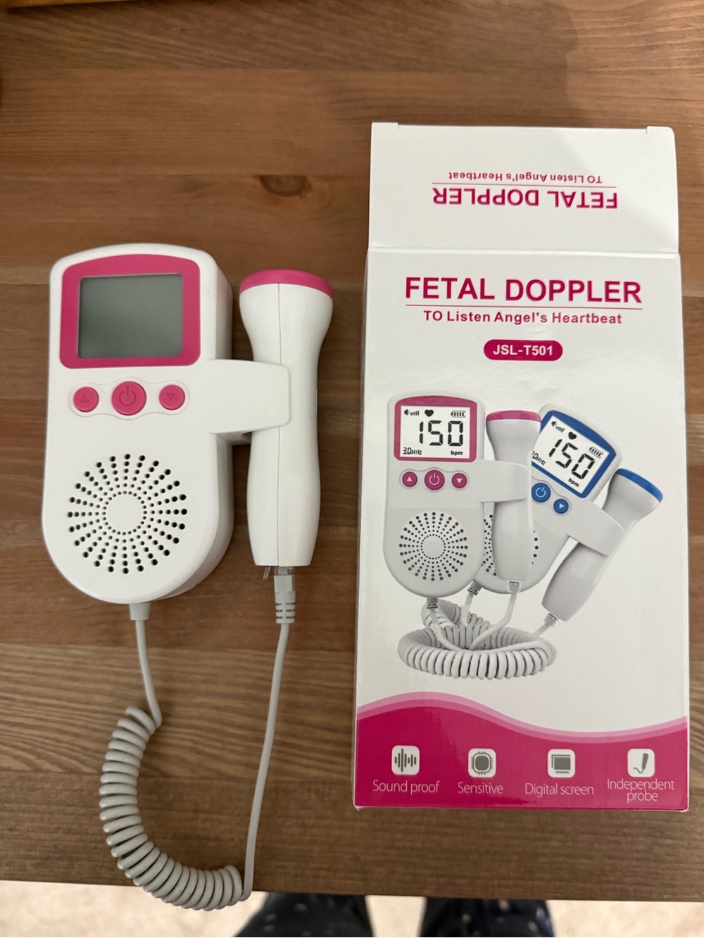 Fetal Doppler Baby Heart Monitor - Pink
